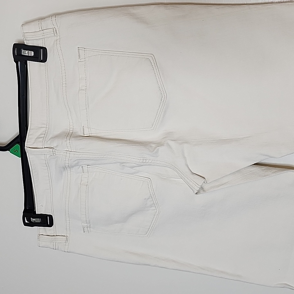 LOFT Modern Cuffed Crop Jeans Off White Buttercream Classic Spring Summer - Picture 5 of 12